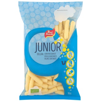 Real Snacks LUOMU Junior 90g Maissinaksu kalorit ja ravintosisältö - 385 kcal