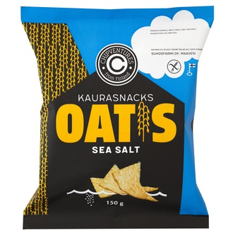 Oikia Oatis Merisuola kauranaksu 150g kalorit ja ravintosisältö - 473 kcal