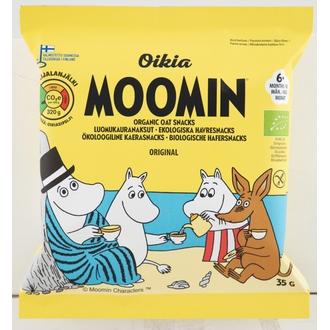 Oikia Moomin Luomu Kauranaksu 35 G kalorit ja ravintosisältö - 384 kcal