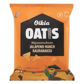 Oikia Oatis 150g Jalapeno-ranch kauranaksu kalorit ja ravintosisältö - 458 kcal