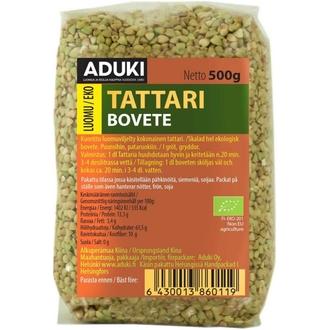 Aduki Tattari Luomu 500G kalorit ja ravintosisältö
