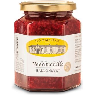 Hommanäs 320g Vadelmahillo kalorit ja ravintosisältö