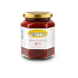 Hommanäs 320g Mansikkahillo 80% kalorit ja ravintosisältö