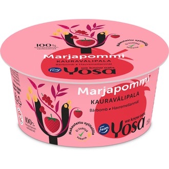Yosa kauravälipala Xylitol 150g marjapommi kalorit ja ravintosisältö