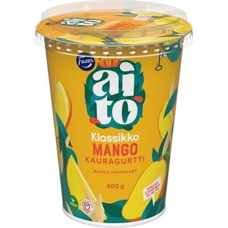 Fazer Aito Kauragurtti Mango 400g, fermentoitu kauravälipala kalorit ja ravintosisältö