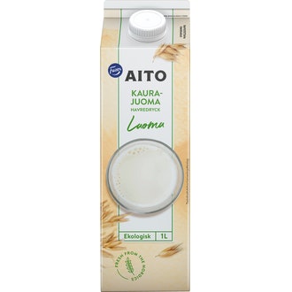 Fazer Aito 1l ESL Luomu Kaurajuoma kalorit ja ravintosisältö - 38 kcal