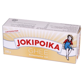 Jokilaakson Juusto 200g Jokipoika Ghee kirkastettu voi kalorit ja ravintosisältö - 900 kcal