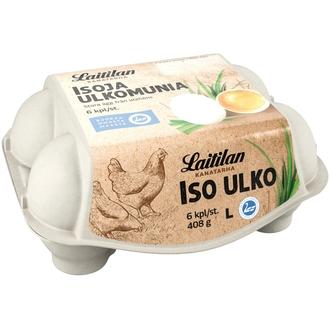 Laitilan Kanatarha iso ulko kananmuna L6 kalorit ja ravintosisältö - 143 kcal