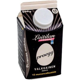 Laitilan Proegg Valkuaismunamassa Long Life 500 g kalorit ja ravintosisältö - 42 kcal