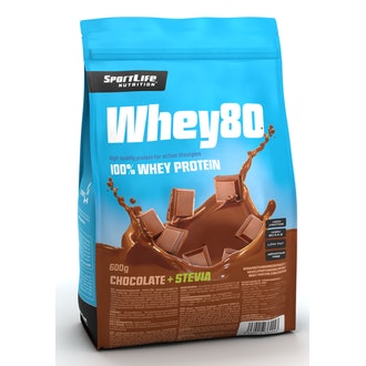 Whey80 600g suklaa stevia kalorit ja ravintosisältö