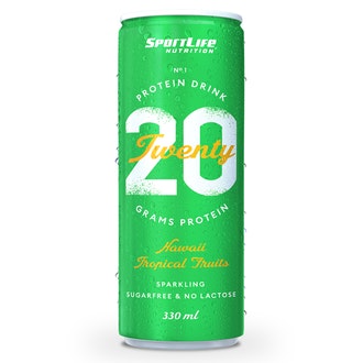 Twenty Protein Drink Hawaii Tropical Fruits 0,33l kalorit ja ravintosisältö