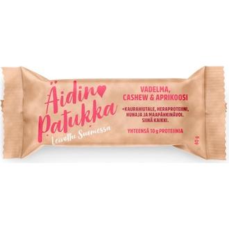 Sportlife Foods Äidin Patukka 40G Vadelma-Cashewpähkinä-Aprikoosi Välipalapatukka kalorit ja ravintosisältö - 425 kcal