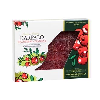 Vavesaaren Tila 150G Luomu Karpalo Marmeladimakeinen kalorit ja ravintosisältö