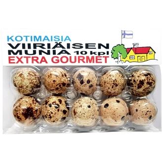 Kotimaisia viiriäisen munia 10kpl 120g kalorit ja ravintosisältö - 145 kcal