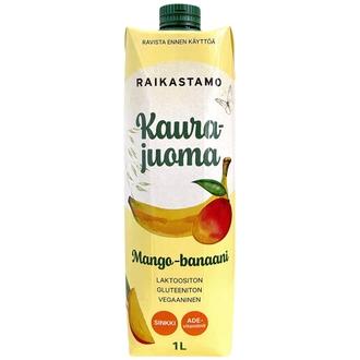 Raikastamo Kaurajuoma Mango-banaani 1L kalorit ja ravintosisältö