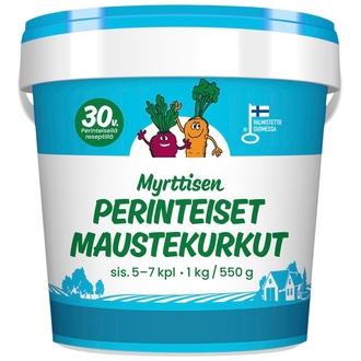 Myrttisen Perinteiset Maustekurkut 550 g kalorit ja ravintosisältö - 8 kcal