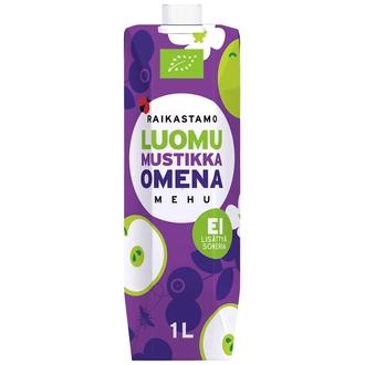 Raikastamo Mustikka-Omenamehu Luomu 1L LV-BIO-02 kalorit ja ravintosisältö - 32 kcal