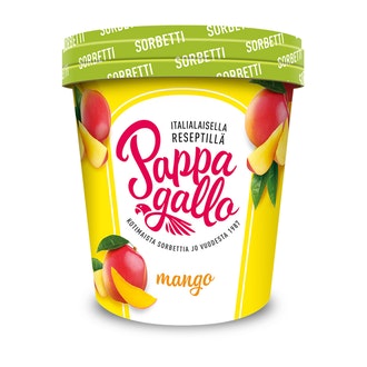 Pappagallo Mangosorbetti 0.5L kalorit ja ravintosisältö