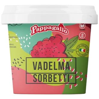 Pappagallo Vadelmasorbetti 0,5 l kalorit ja ravintosisältö