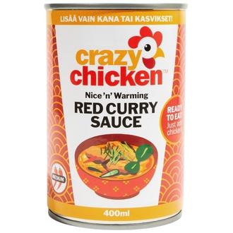 Crazy Chicken Red Curry Sauce - punainen currykastike, 400 ml kalorit ja ravintosisältö