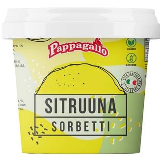 Pappagallo Sitruunasorbetti 0,5 l kalorit ja ravintosisältö