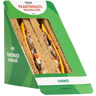 Greendeli Gurmee kolmari 180g paahtopaisti kalorit ja ravintosisältö - 282 kcal