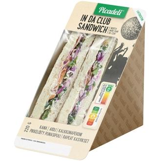 Picadeli In da club sandwich 220g kalorit ja ravintosisältö - 274 kcal