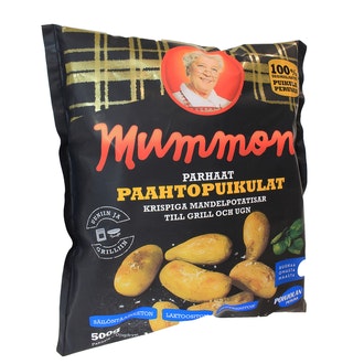 Mummon parhaat paahtopuikulat 500g pakaste kalorit ja ravintosisältö - 115 kcal