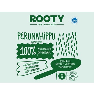 ROOTY perunahippu 500g pakaste kalorit ja ravintosisältö
