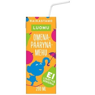 Raikastamo luomu omena-päärynä pillimehu 200ml kalorit ja ravintosisältö