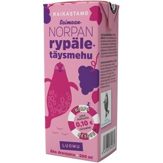 Raikastamo Saimaannorpan Luomu Rypälepillimehu 200ml kalorit ja ravintosisältö