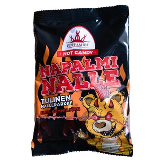 Poppamies Napalminalle habanero-appelsiini-hedelmäkarkki 125g kalorit ja ravintosisältö - 1472 kcal