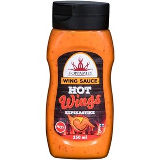 Poppamies Wing sauce hot siipikastike 340g kalorit ja ravintosisältö