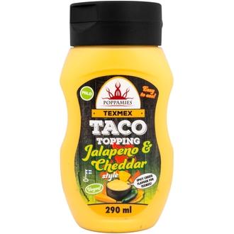 Poppamies Texmex Taco Topping Jalapeno & Cheddar Style maustekastike 290ml kalorit ja ravintosisältö - 390 kcal