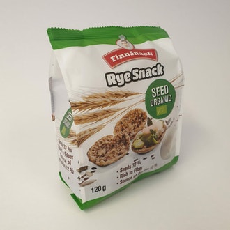 FinnSnack Rye Snack 120g siemen luomu kalorit ja ravintosisältö - 361 kcal