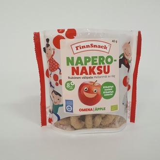 Finnsnack Naperonaksu Luomu Omena Rukiinen Välipala 40G kalorit ja ravintosisältö