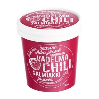 Tötterö 136Ml Vadelma-Chilijäätelö Salmiakkikastikkeella, Vegaaninen kalorit ja ravintosisältö