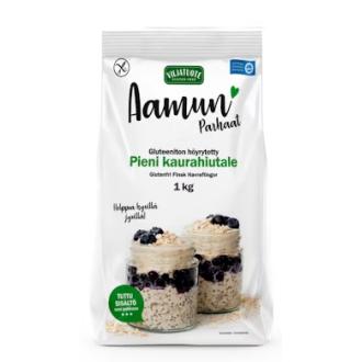 Viljatuote höyrytetty kaurahiut 1kg gluteeniton kalorit ja ravintosisältö - 365 kcal