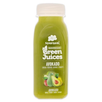 Sonatural raakamehu avokado-omena-päärynä-kurkku-pinaatti 250ml kalorit ja ravintosisältö