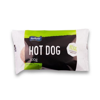 Hoviruoka vege hot dog 100g kalorit ja ravintosisältö
