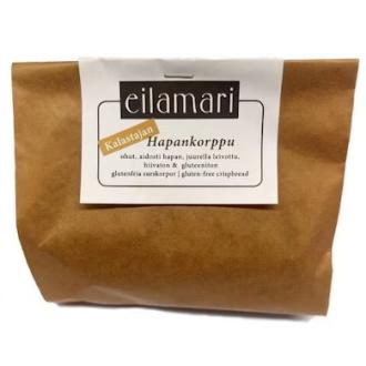 Eilamari Kalastajan hapankorppu 150 g ohut, juurella leivottu, hiivaton ja gluteeniton kalorit ja ravintosisältö - 320 kcal