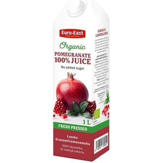 Euro-East Luomu Granaattiomenamehu 1L, Tetrapack kalorit ja ravintosisältö