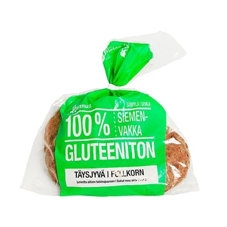 Hannun siemenvakka täysjyvä 320g gluteeniton kalorit ja ravintosisältö - 226 kcal