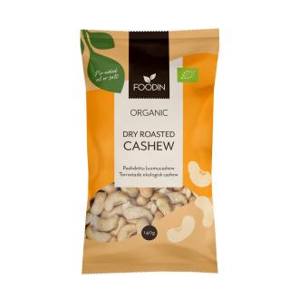 Foodin paahdettu cashew 140g luomu kalorit ja ravintosisältö - 574 kcal