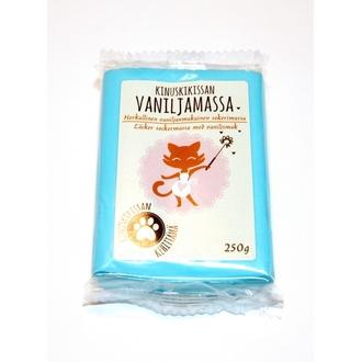 Kinuskikissa vaniljanmakuinen vaaleanturkoosi sokerimassa 250g kalorit ja ravintosisältö