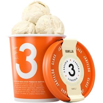 Kolmen Kaverin Jäätelö Laktoositon Vanilja jäätelö 500ml/400g kalorit ja ravintosisältö