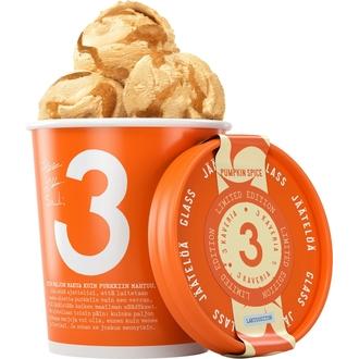 Kolmen Kaverin Jäätelö Laktoositon Pumpkin Spice jäätelö 500ml/400g kalorit ja ravintosisältö