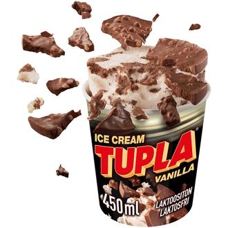 Tupla Laktoositon Vanilla jäätelö 450ml/305g kalorit ja ravintosisältö