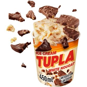 Tupla Laktoositon White Nougat jäätelö 450ml/305g kalorit ja ravintosisältö