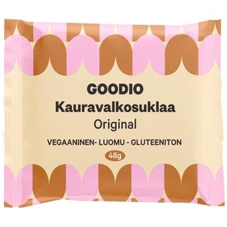 Goodio Kauravalkosuklaa Original luomu 48g kalorit ja ravintosisältö